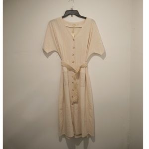 ROOLEE Striped belted Mid Dress